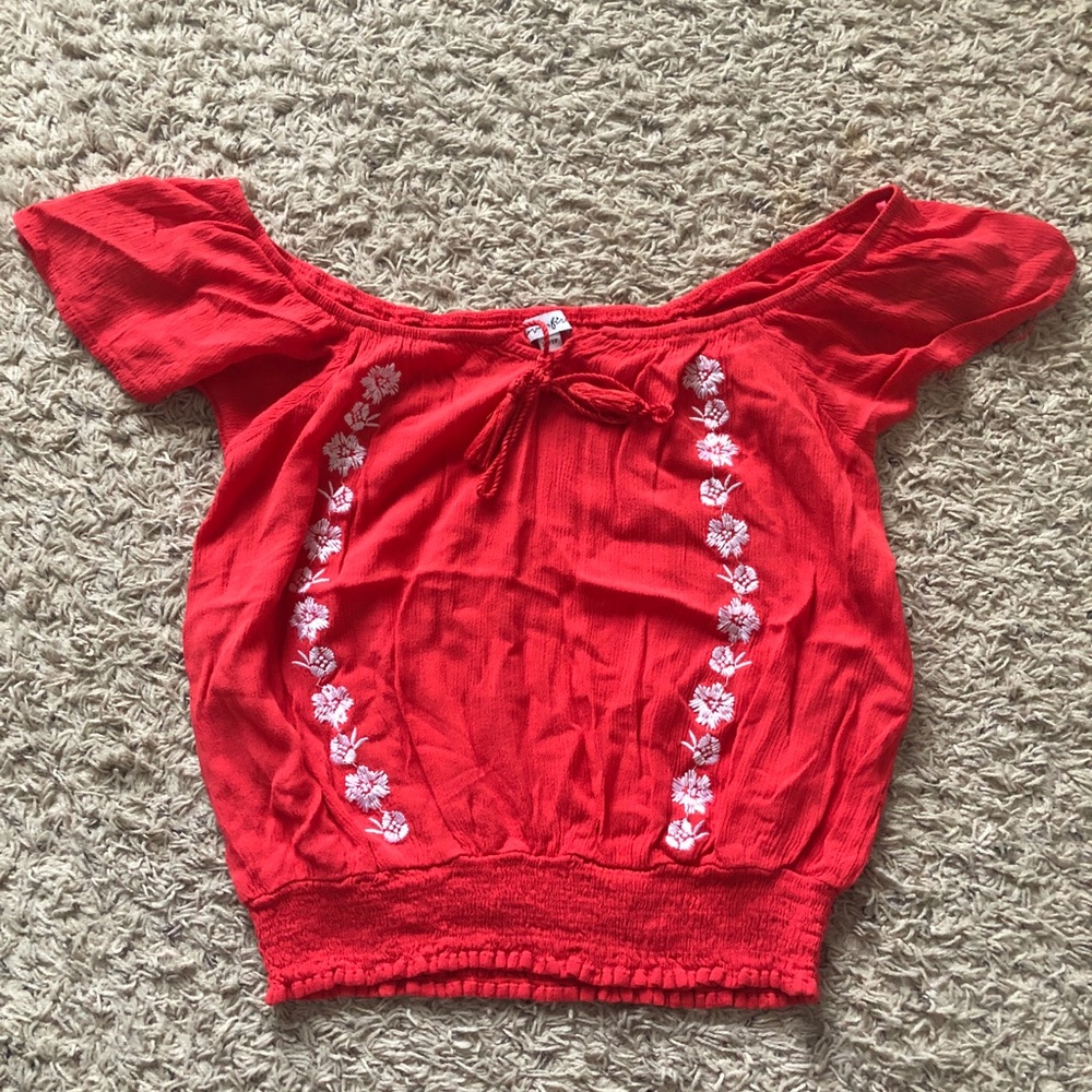 off the shoulder blouse // tj maxx